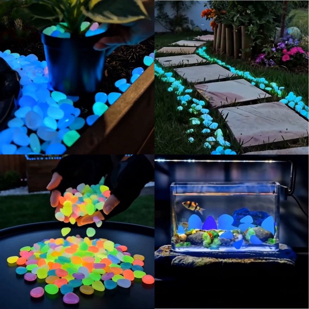 Aquarium Fish Pot - Colorful Glow In The Dark Luminous