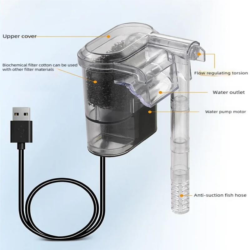 Mini Suspended USB Filter for  - Aquarium Xl ulasan dan harga