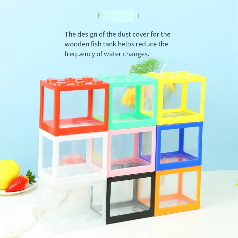 Novelty Block‑Shaped Mini Aqua - Aquarium Fish Pot ulasan dan harga
