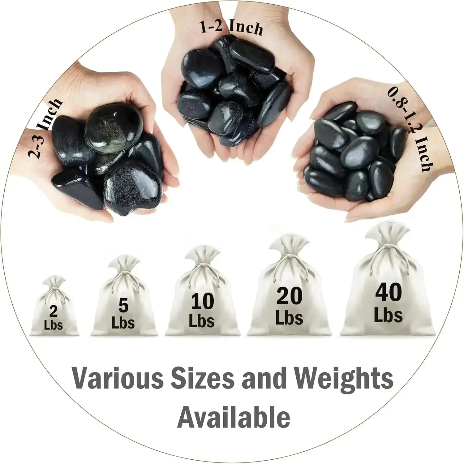 40 lbs Black River Rocks for L - Aquarium Decoration Rock ulasan dan harga