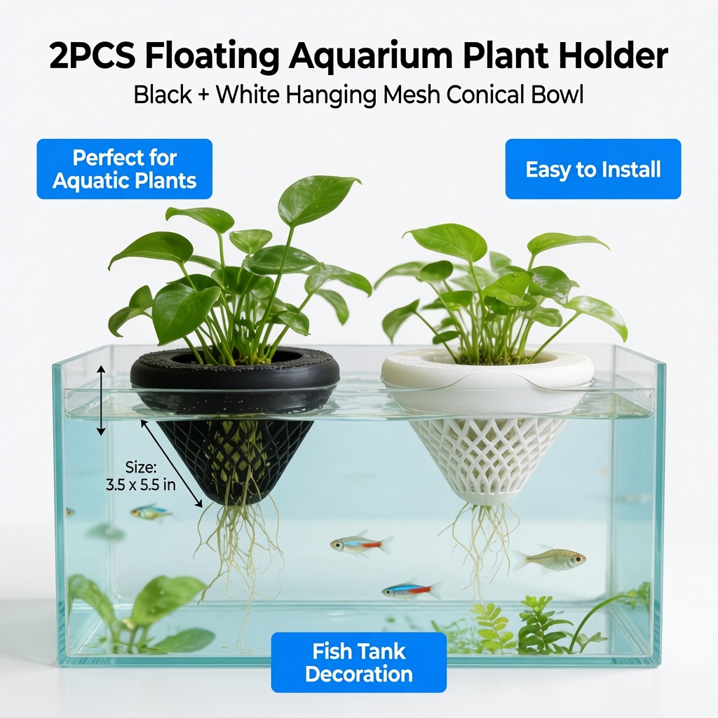2PCS Floating Aquarium Plant H - Aquarium Fish Pot ulasan dan harga