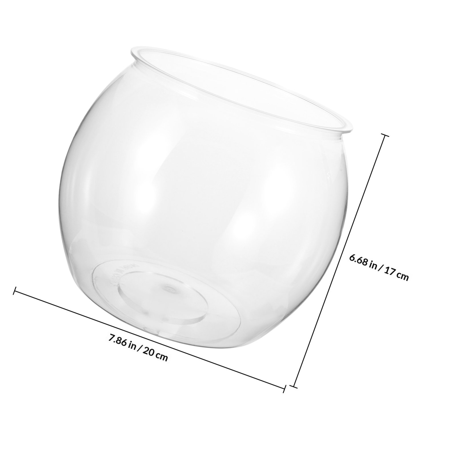 Clear Transparent Fish Bowl Pl - Fish Toy In Aquarium ulasan dan harga