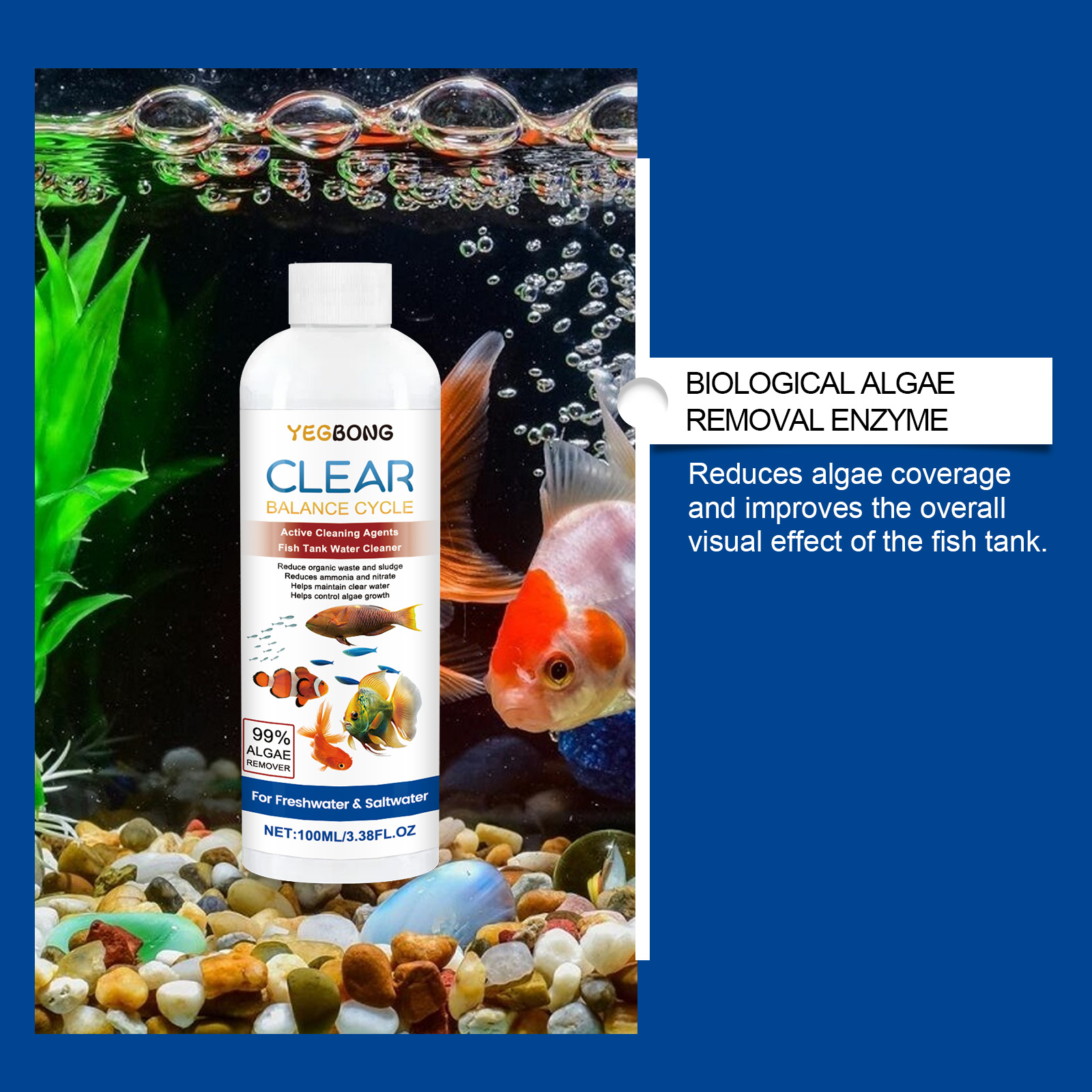 Aquarium Water Clarifier 100ml - Aquarium Fish Maintenance ulasan dan harga