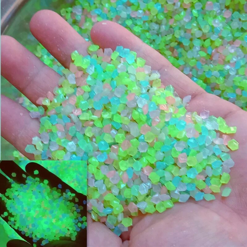1000pcs 3-5mm Luminous Sand Gl - Aquarium Decoration Rock ulasan dan harga