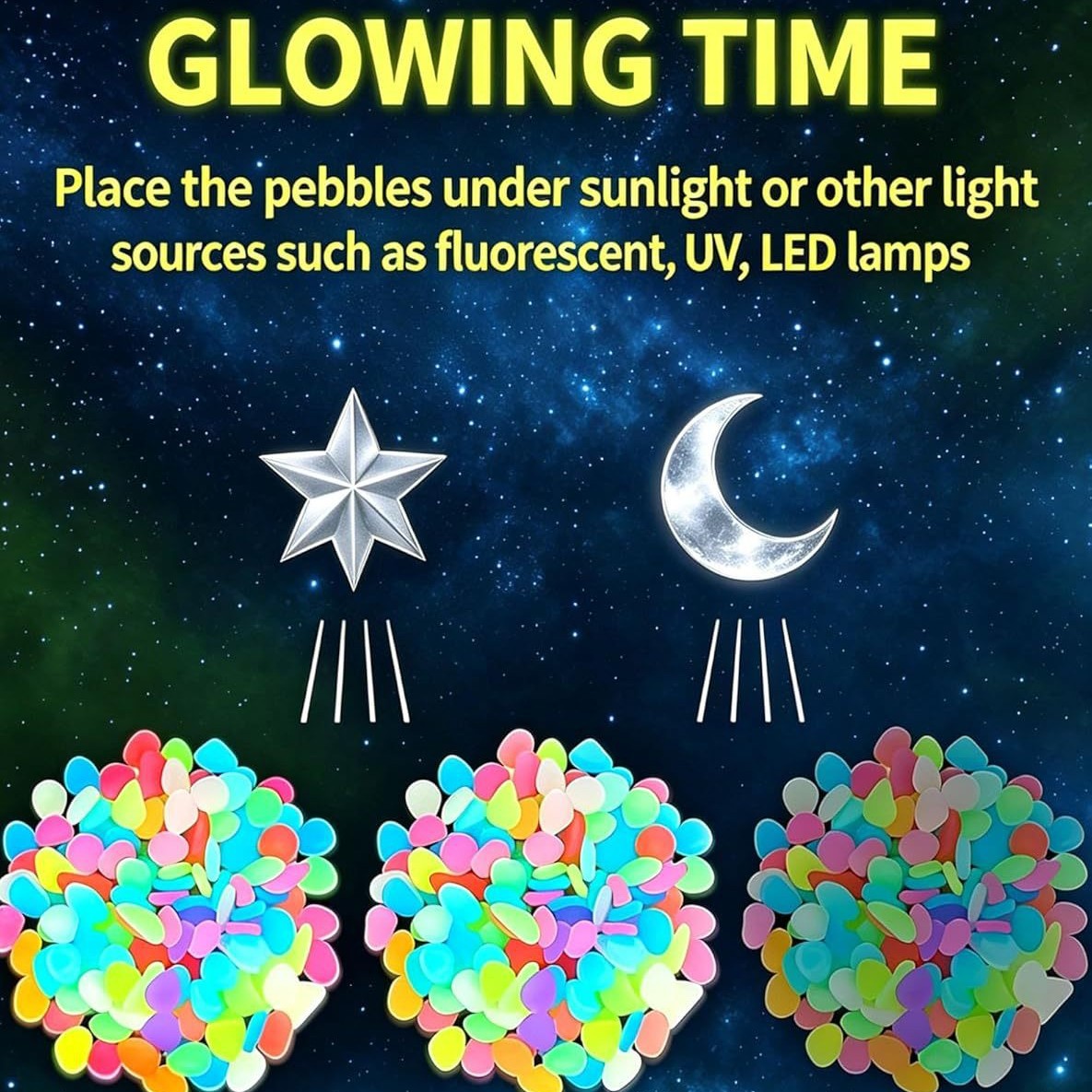Colorful Glow In The Dark Lumi - Aquarium Fish Pot ulasan dan harga