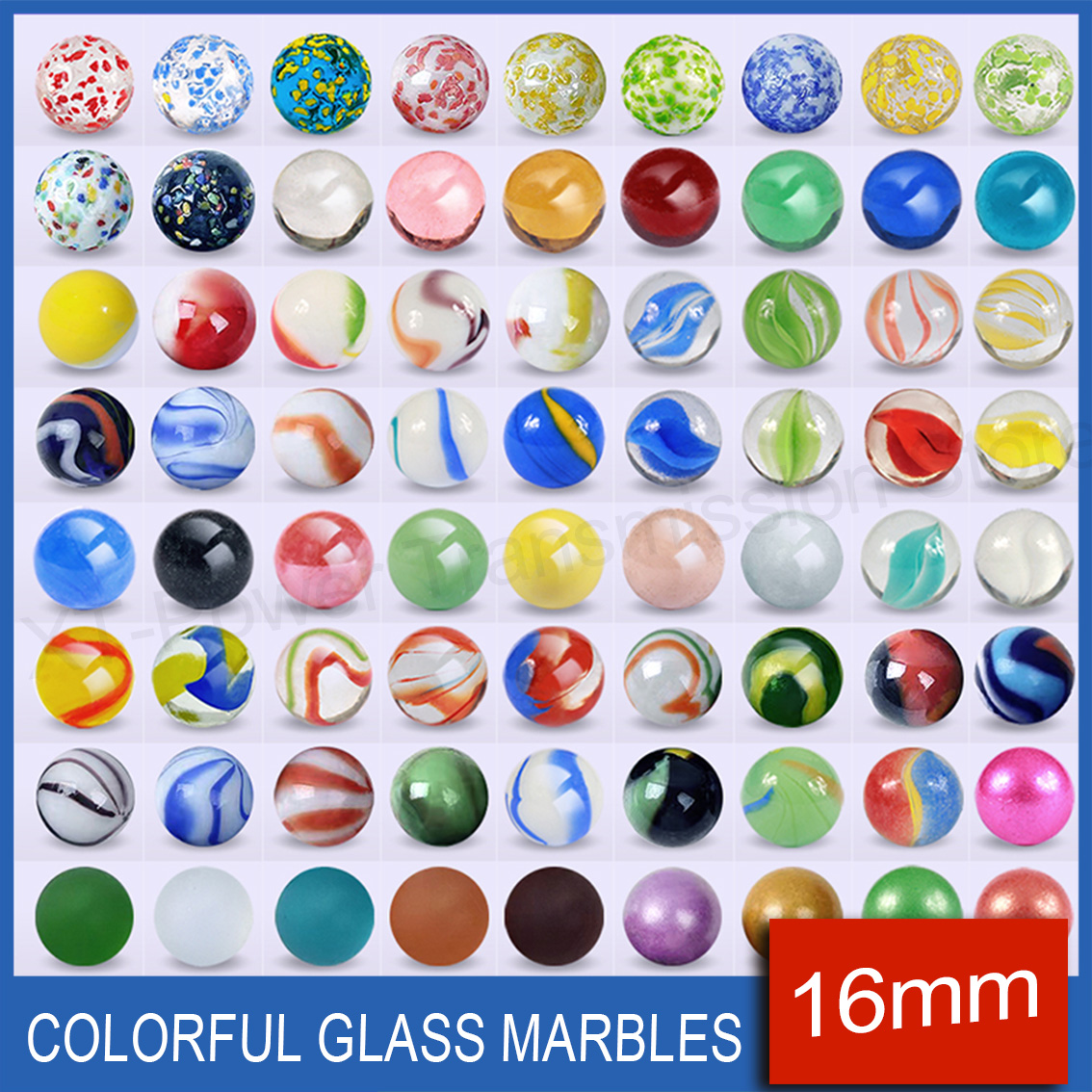 5-90PCS 16mm Colorful Glass Ma - Fish Toy In Aquarium ulasan dan harga
