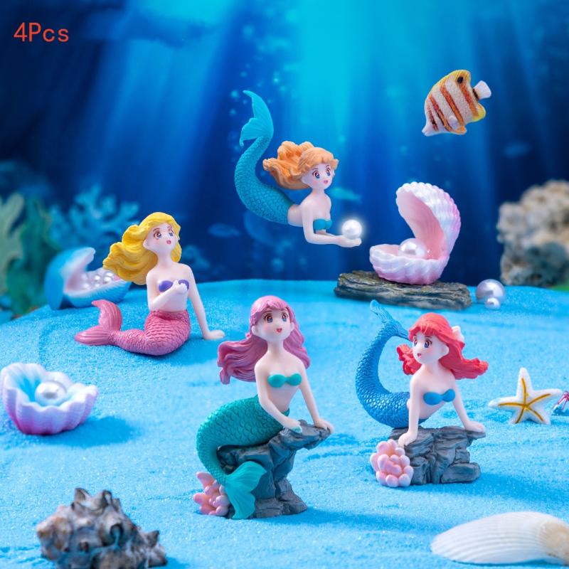 4Pcs Plastic Fish Tank Little  - Fish Toy In Aquarium ulasan dan harga