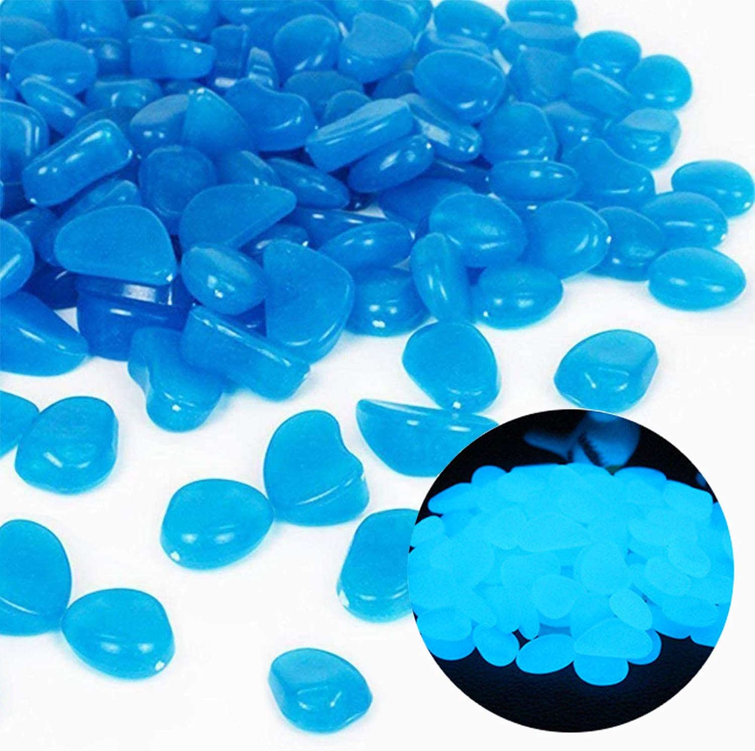 Fish Tank Rocks Glow Blue Pebb - Aquarium Fish Types ulasan dan harga