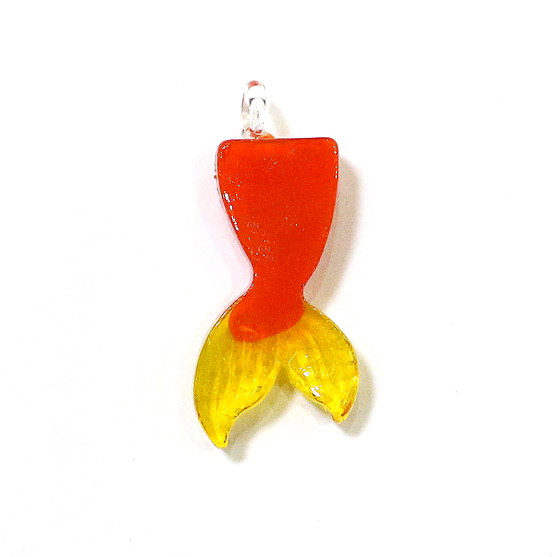 2pcs Glass Fish Tail Charms Cu - Aquarium Fish And Supplies ulasan dan harga