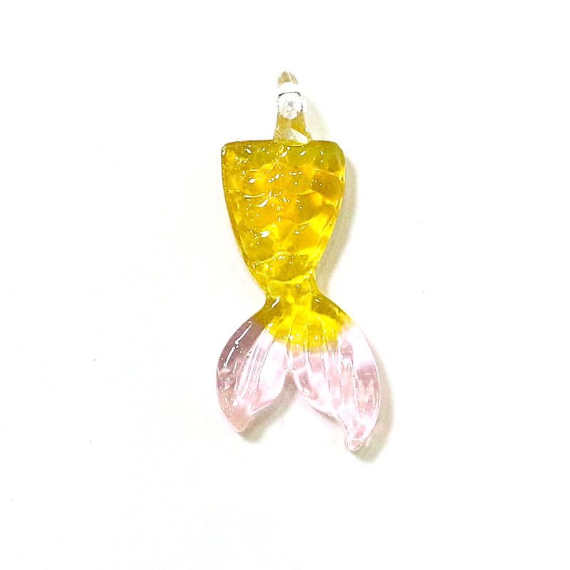 2pcs Glass Fish Tail Charms Cu - Aquarium Fish And Supplies ulasan dan harga