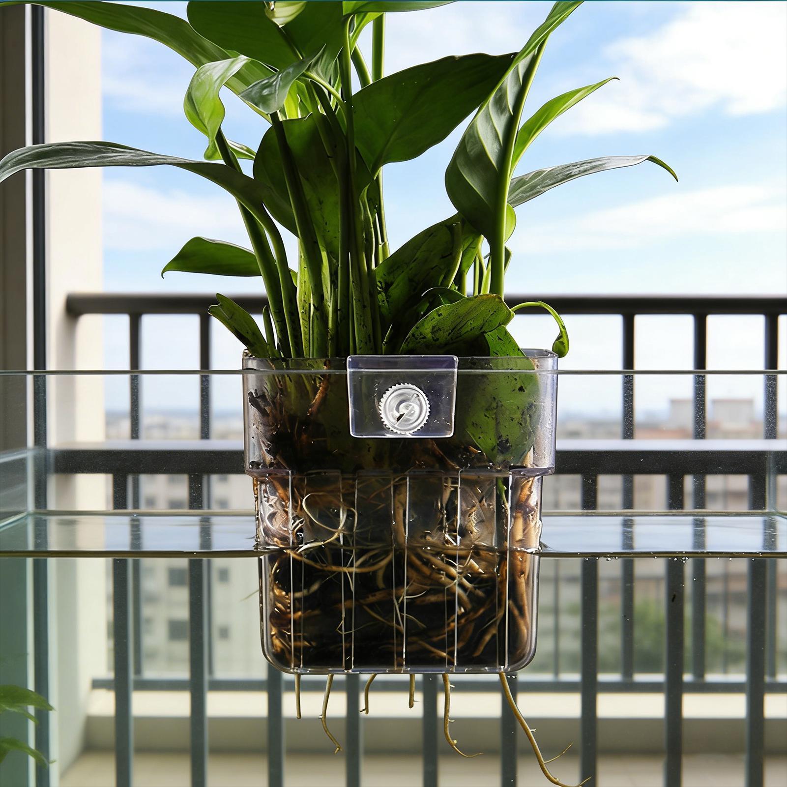 Aquarium Transparent Hanger Po - Aquarium Fish Pot ulasan dan harga