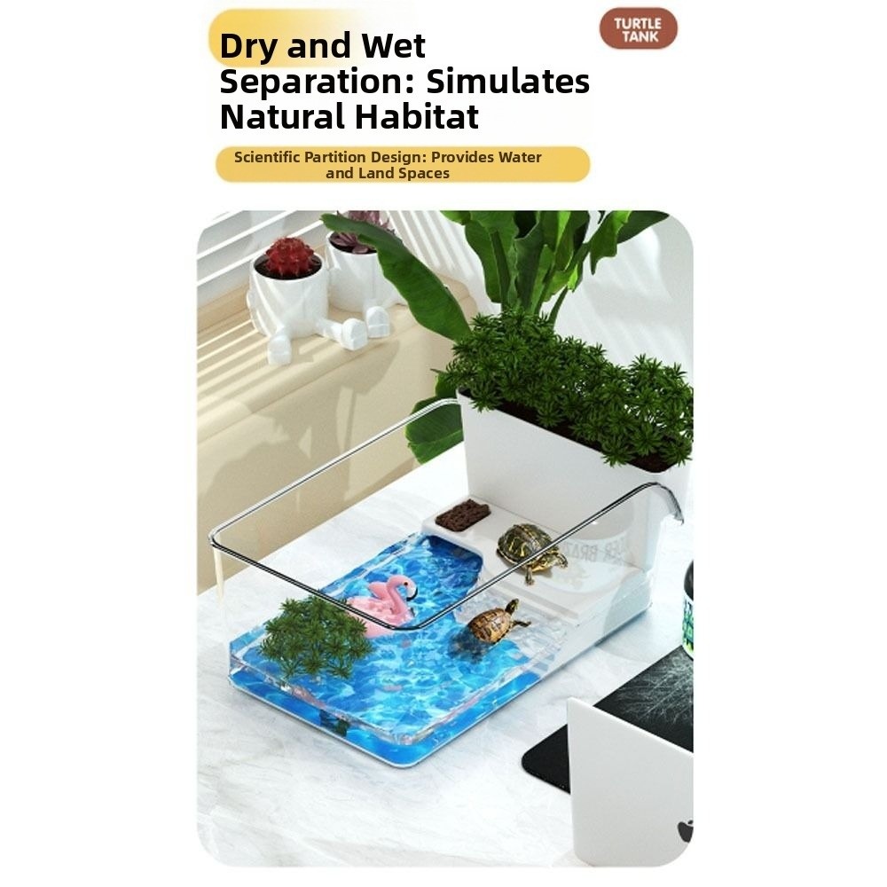 Transparent Turtle Tank with B - Aquarium Xl ulasan dan harga