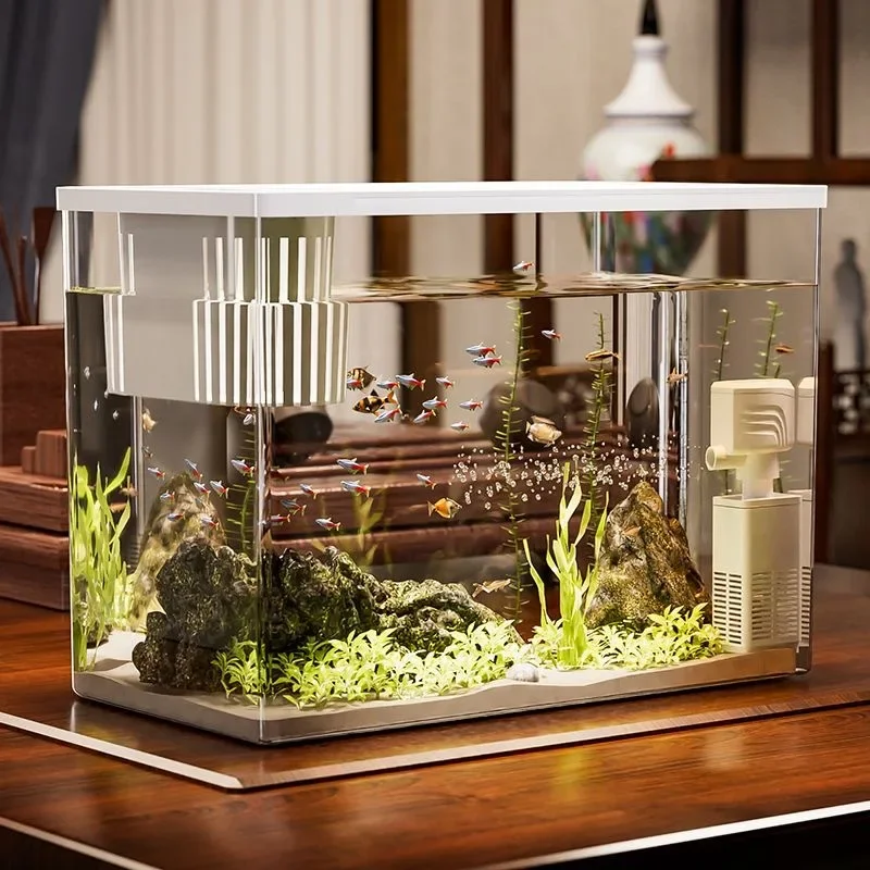 PET+ABS Fish Tank New Transpar - Aquarium Xl ulasan dan harga