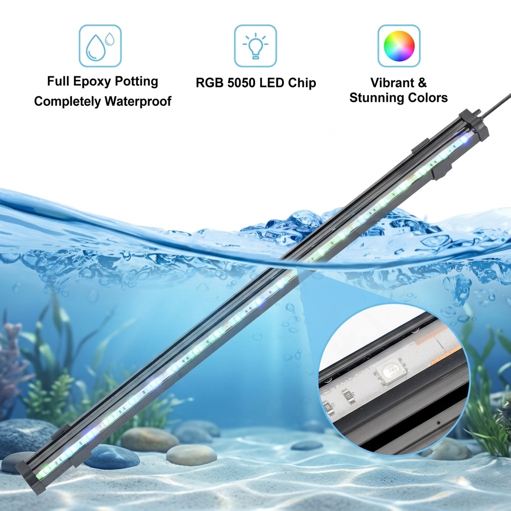 USB LED Aquarium Air Bubble Li - Aquarium Fish Lamp ulasan dan harga